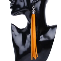 ydydbz multicolor long tassel dangle earrings for women hyperbole rubber statement earring 2021 costume jewelry ear accessories