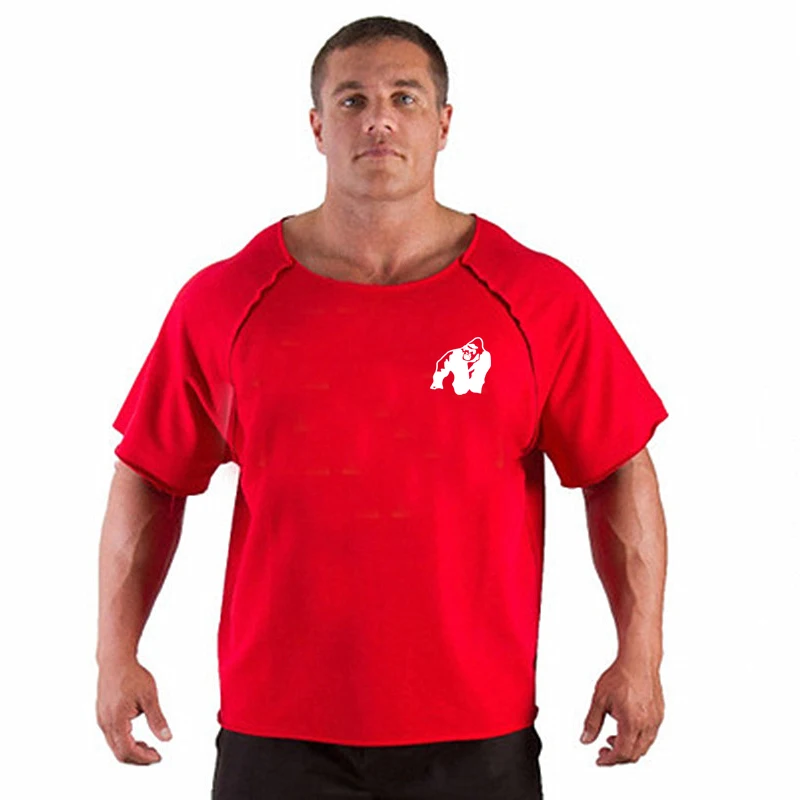 

Футболка мужская оверсайз, одежда для тренажерного зала, бодибилдинга, фитнеса, свободная спортивная одежда, уличная одежда в стиле хип-хоп