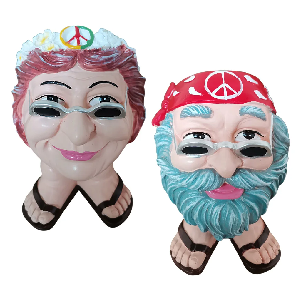 Забавный горшок для растений с изображением лица 3D Головка статуя настольные