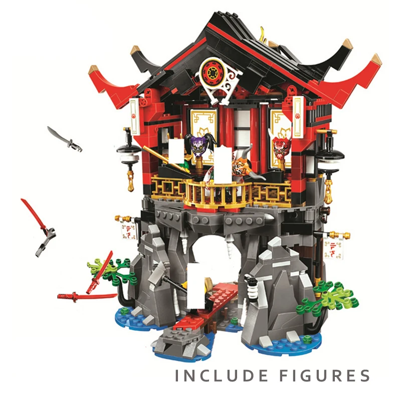 

10806 809pcs Blocks Series The Temple of Resurrection Model Building Blocks with Figures Brick Toys for Children 70643 Gift