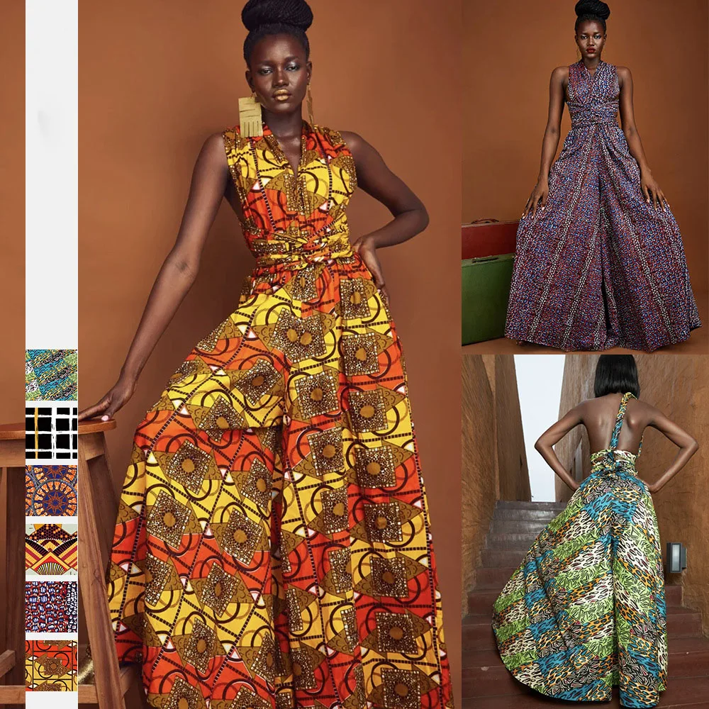 Latest Nigerian Clothes Wax Hollandais Africain 2022 High Quality Traditional Ethnic Party Maxi Dress