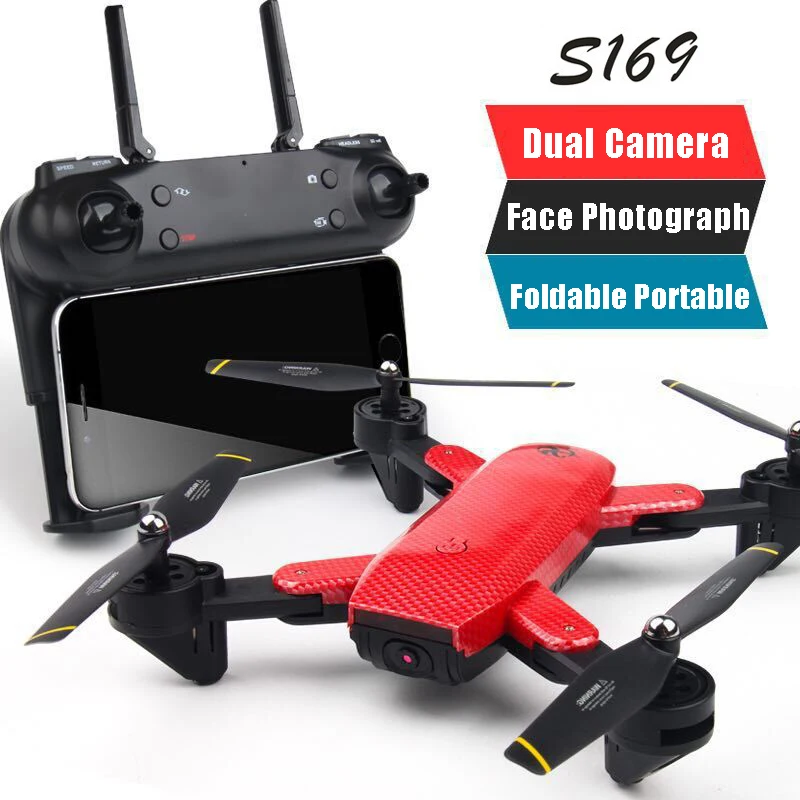 

S169 UAV aerial remote control aircraft double camera optical flow positioning intelligent following quadcopter