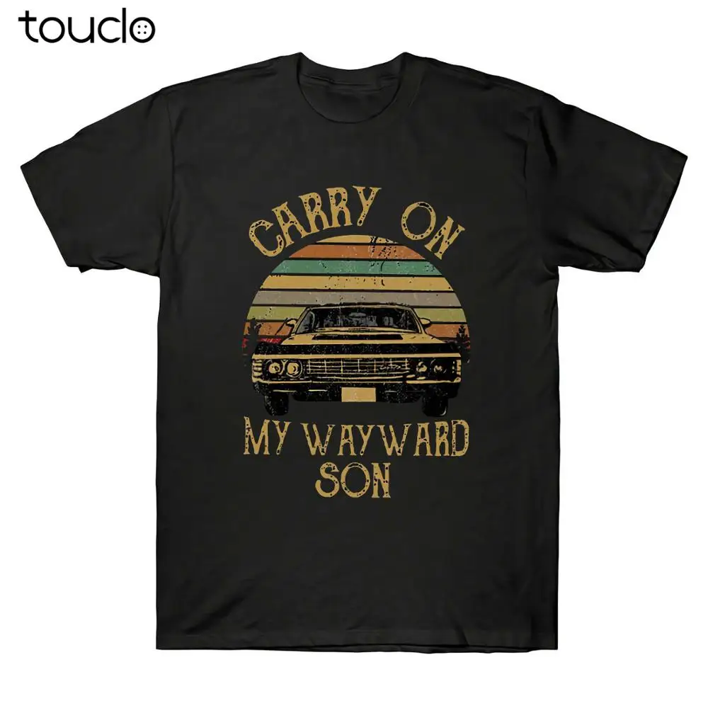 

Carry on My Wayward Son Vintage Retro Men's Short Sleeve T Shirt Cotton Tee Top