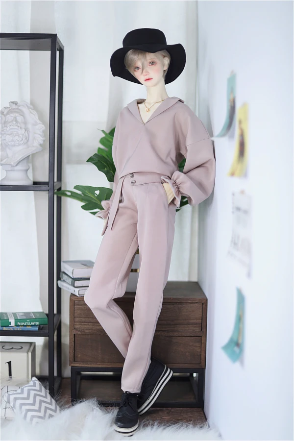 

BJD doll taro milk tea V-neck nine minute trouser suit can be broken up and sold 1/4&1/3& Uncle