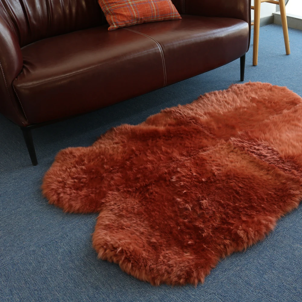 90 * 140cm pure wool sheepskin carpet mat bedroom home decoration rug | Дом и сад