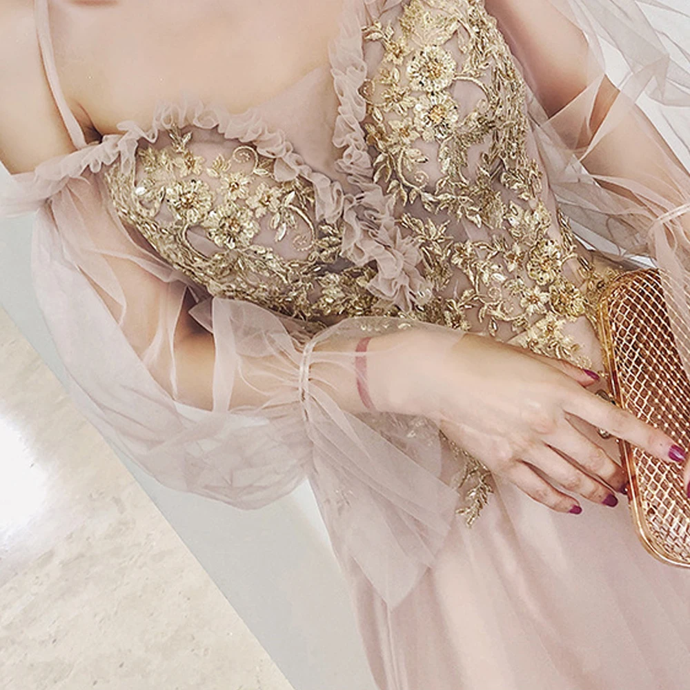 

LPTUTTI Embroidery New For Women Elegant Date Ceremony Party Prom Gown Formal Gala Events Luxury Long Evening Dresses