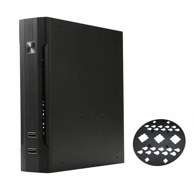 

TX01 ITX Case HTPC Chassis with Back Mount Bracket Mini-ITX Computer Case USB2.0 Industrial Control ITX Enclosure