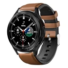 Ремешок кожаный силиконовый для Samsung Watch 4 44, браслет для Samsung Watch 4 Calssic 42 мм 46 мм 40 мм, аксессуары для наручных часов, 20 мм