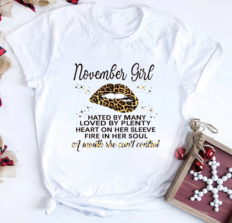 

Women Kawaii Top Cartoon Graphic Tees Funny Harajuku T-shirt Unisex Fashion T-Shirt Female Sexy Leopard Print Lips Graphics Top