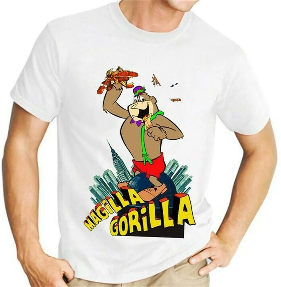 Magilla Gorilla King Kong забавная белая футболка с героями мультфильмов рикошет кролик S 6Xl