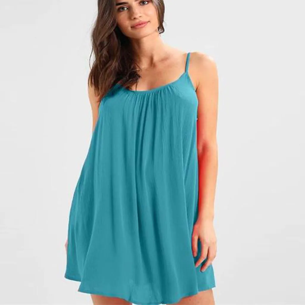 Мини Повседневное платье 2020 женское без рукавов Повседневные платья футболки