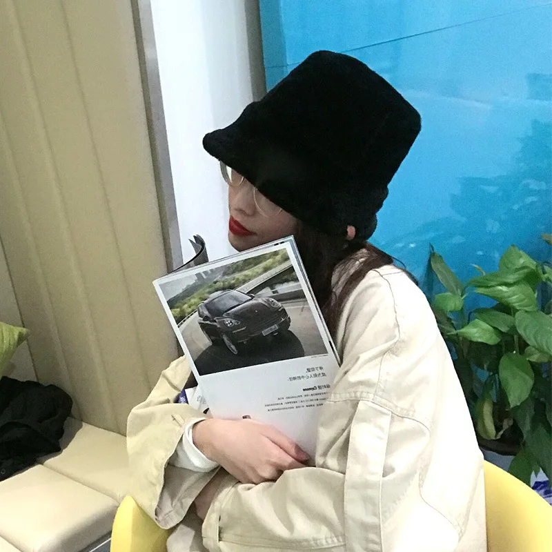 Зимняя меховая Рыбацкая шляпа Панама для мужчин и женщин уличная дорожная модные