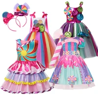 muababy carnival candy dress for girls purim festival fancy lollipop costume children summer tutu dresses dressy party ball gown