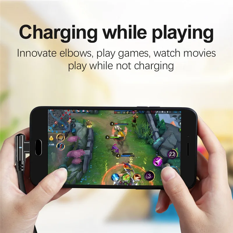 90 degree usb type c cable 3a fast charging data cord for samsung huawei redmi note 9 mobile phone usb c led quick charger wire free global shipping