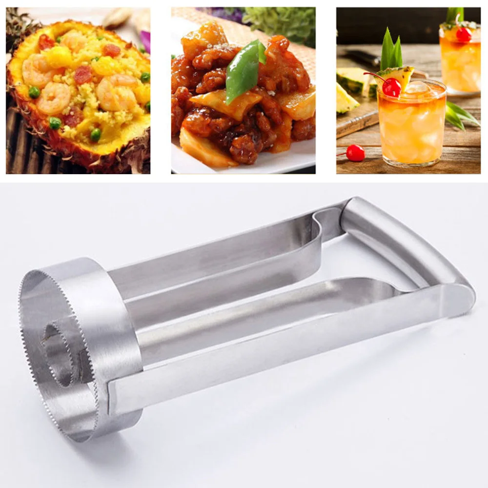 

Stainless Steel Pineapple Meat Extractor Cut Pineapple Artifact Pineapple Knife Peeler Ceative Kitchen Fruit Tool