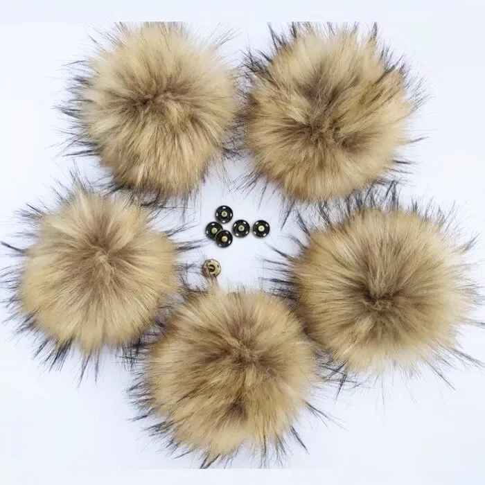 Большой пушистый натуральный искусственный полиэфирный помпон 15 см для сумки