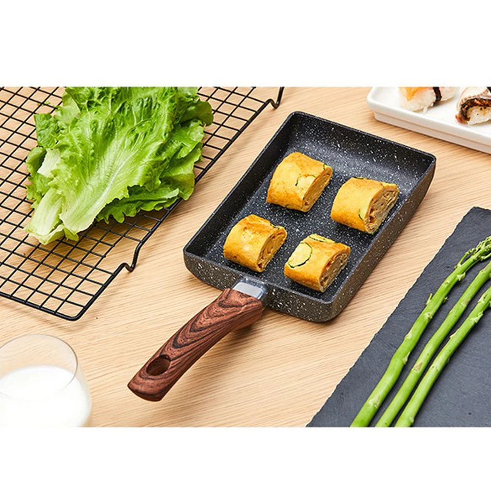 Мини антипригарная японская сковорода тамагояки гриль надежная посуда подходит