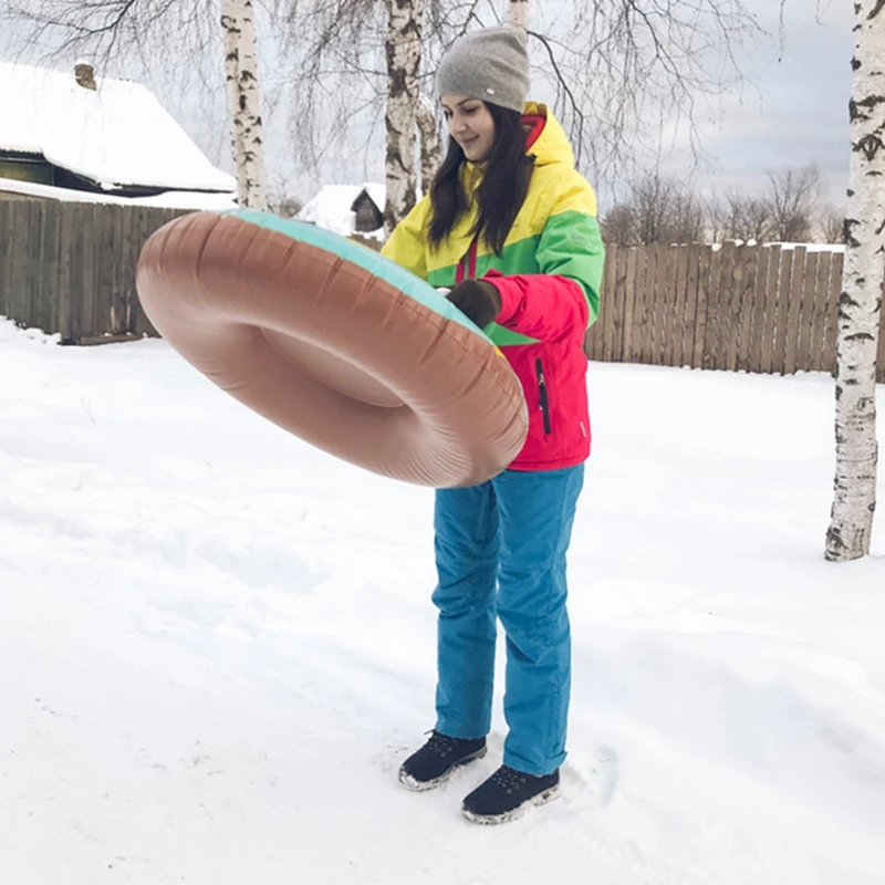 Надувной круг с ручкой для катания на лыжах детей и взрослых | Спорт развлечения