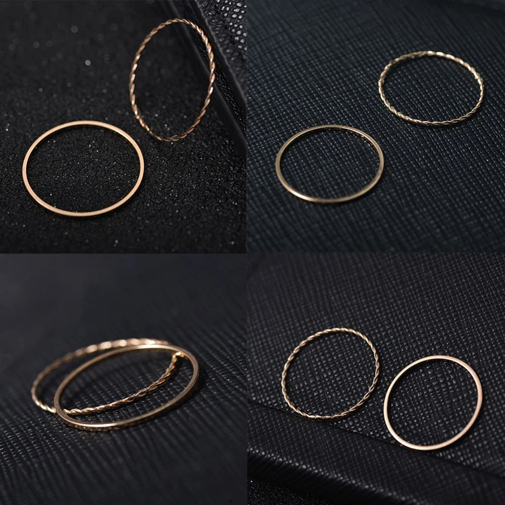 4 шт/2 комплекта Тонкий цвета розового золота укладки Тарельчатая комплект