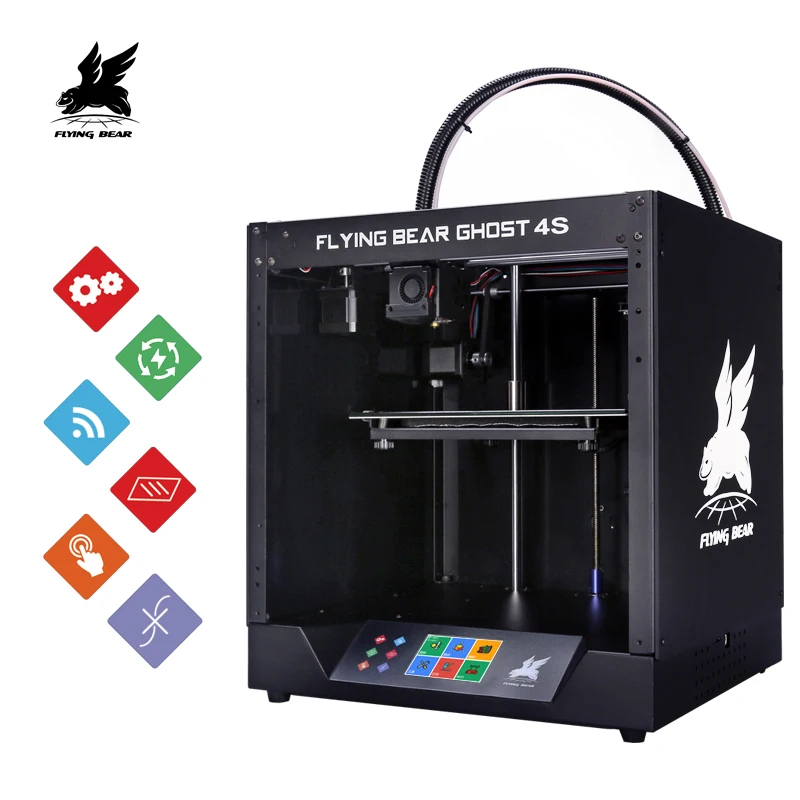 Горячая Распродажа Flyingbear Ghost 4S DIY 3d ПРИНТЕР с сенсорным экраном 3D комплект|3D