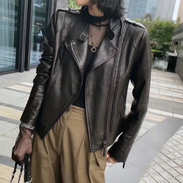 MEWE Women  New Fashion Genuine Real Sheep Leather Jacket G39