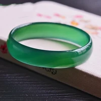 agate jade stour bracelet high quality natural green chalcedony light ethnic style thin bangle jewelry lucky gift accessories