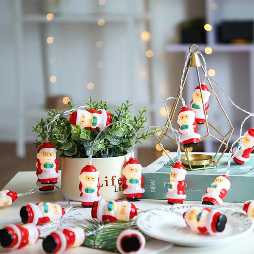 

20LED Decorative Fairy Light String Outdoor Wedding Super Bright Landscape Lamp Santa Claus String Yard Romantic 2m Xmas Decor