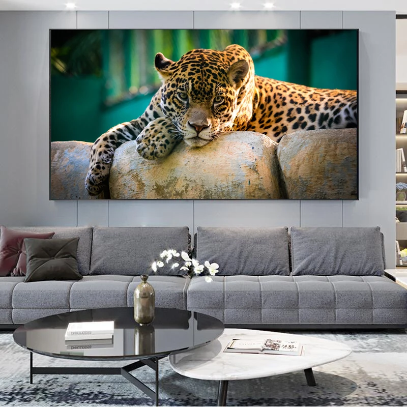

Wild Animal Leopard Canvas Painting Wildlife Tiger Poster and Prints Wall Art Pictures for Living Room Home Decor Hotel Cuadros