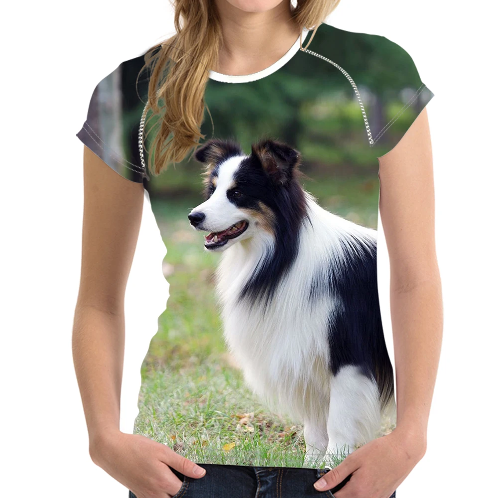 Дышащая женская футболка Border Collie 2020 индивидуальная одежда с логотипом топ