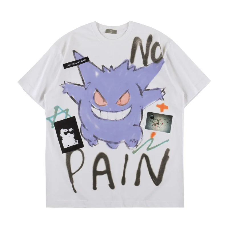 

Fgss men's wear new fashion brand cartoon print loose round neck short sleeve T-shirt for men in spring and summer of 2021