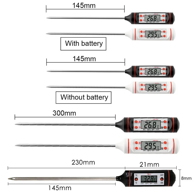 

Digital Meat Thermometer Cooking Food Kitchen BBQ Water Milk Oil Liquid Digital Temperaure Sensor With Long Probe Kitchen Tool