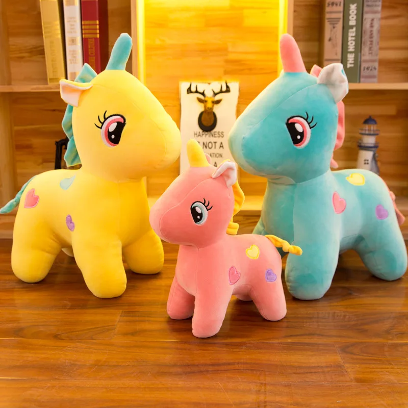 

Креативная Милая мультяшная плюшевая игрушка единорог детский подарок на день рождения кукла декор для детского сада школы реквизит для фо...