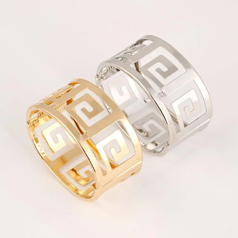 Новинка 2021 модный тяжелый полый браслет с металлической текстурой широкий