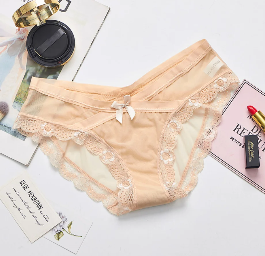 Voplidia Для женщин сексуальные трусы брифы крест трусики прозрачные кружевные