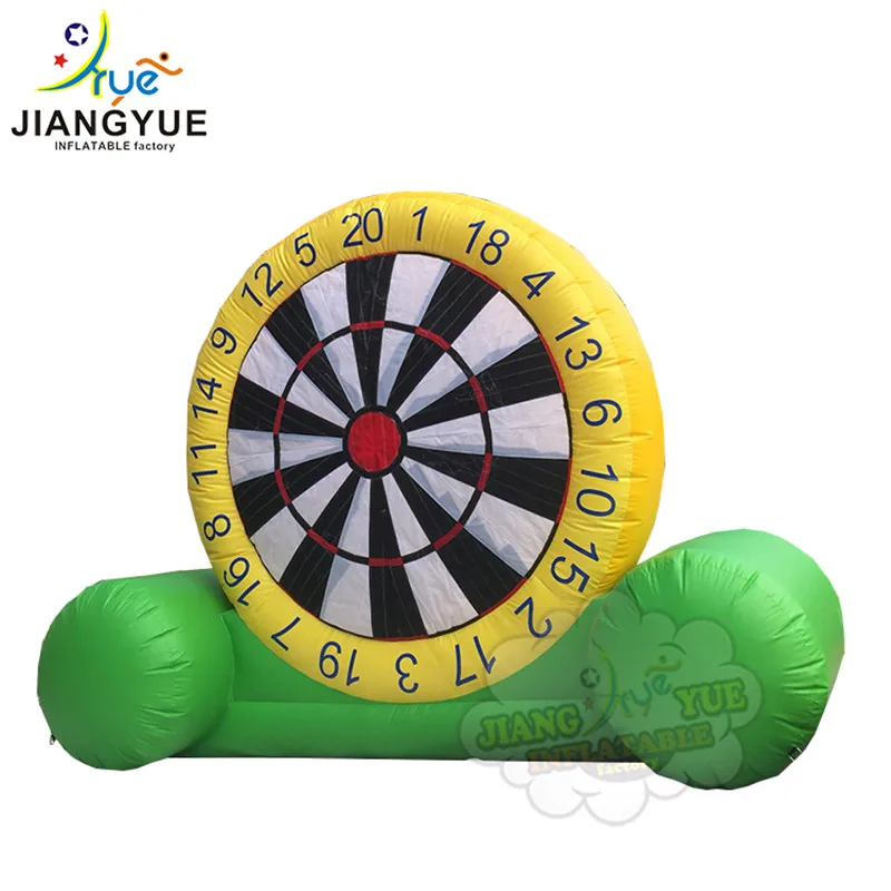 

Hot Sale High Huge Yellow Green Inflatable Dart Board Outdoor Stands Game Kids Adult Entertainment Sports Football Soccer Darts