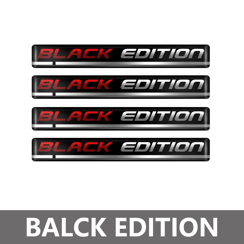 Red Black 4 шт., украшение для автомобиля, 3D Ограниченная серия, черный цвет, креативные наклейки для автомобиля, Стайлинг для окна Honda, интерьерные наклейки, аксессуары - Название цвета: Red Black