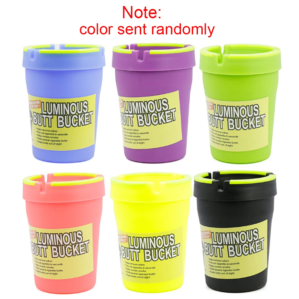 2 шт. автомобильная пепельница флуоресцентный пластиковый чашка для курения Cenicero