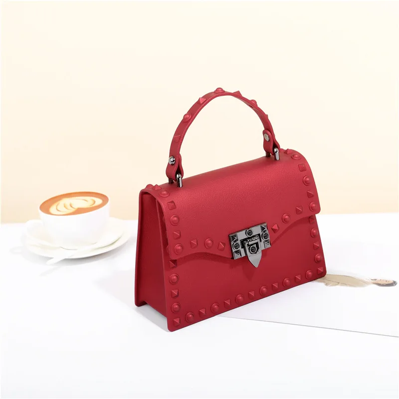 Шипованная Сумка сумка на плечо 2018 Корейская новая женская матовая желеобразная