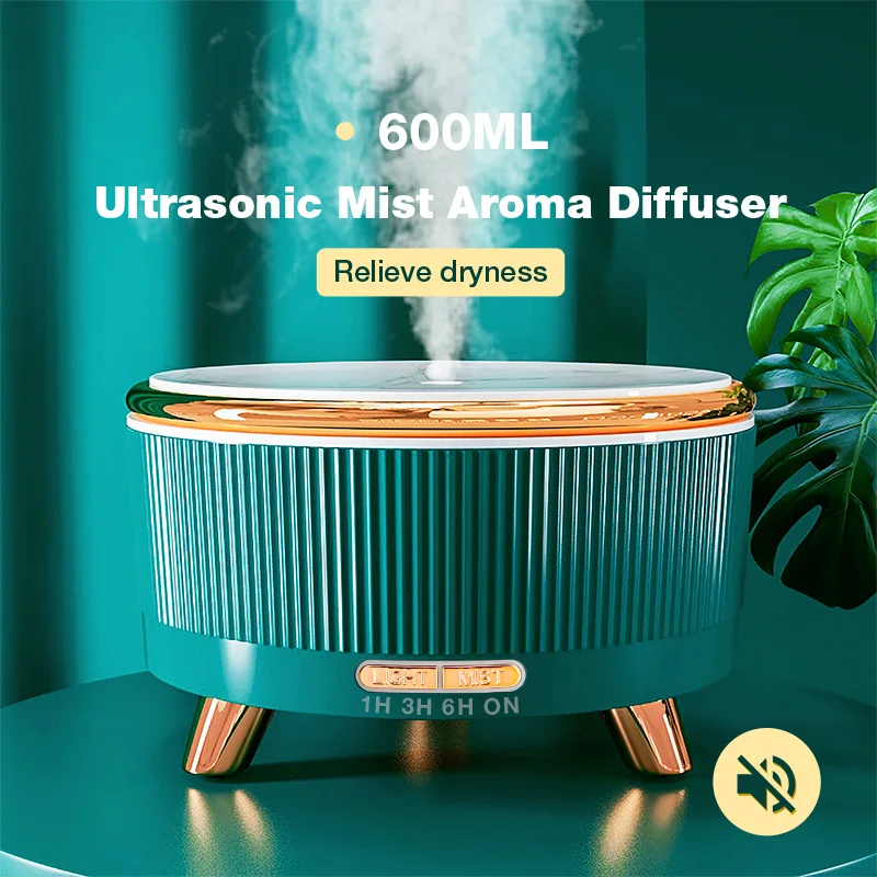 

600ML Essential Oil USB Humidifier Aromatherapy Diffuser Ultrasonic Humidificador Cool Mister Electric Aroma Diffuser LED Lights