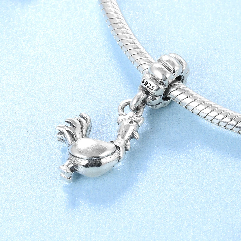 Модные 12 китайского зодиака курица 925 стерлингового серебра ювелирные украшения