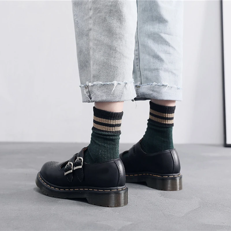 2021 новинка японский стиль женская обувь из натуральной кожи Туфли Мэри Джейн