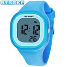 Часы наручные SYNOKE цифровые для мальчиков и девочек, спортивные водонепроницаемые светящиеся Детские часы с будильником