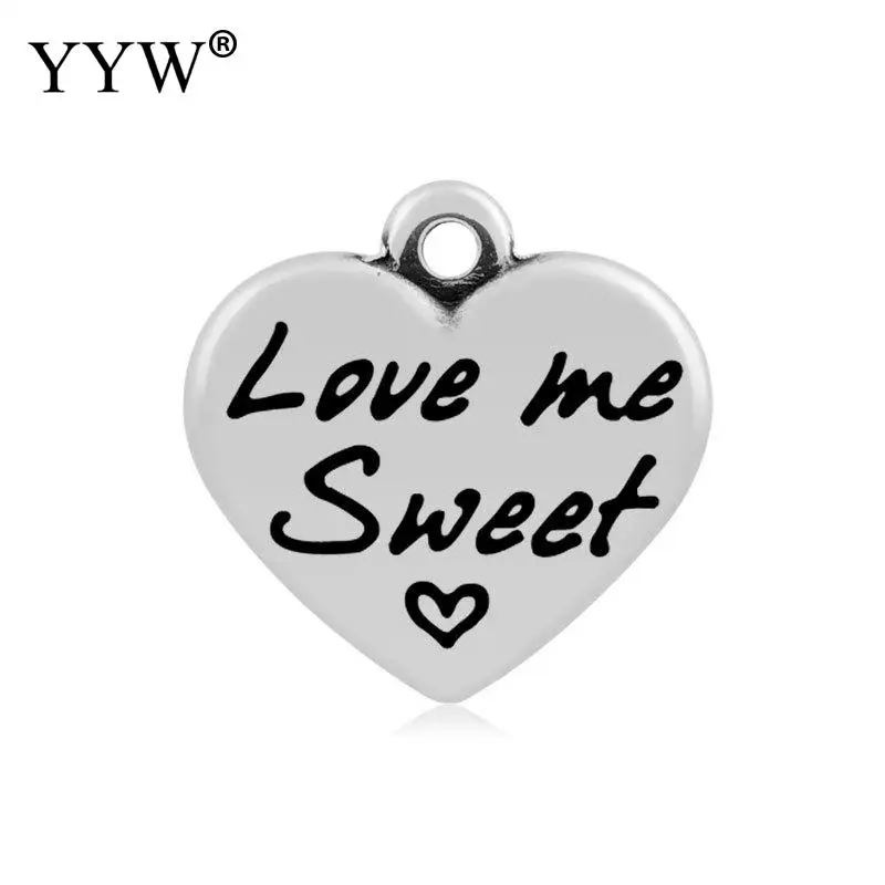 10 шт./партия подвески из нержавеющей стали с сердечками разнообразный выбор
