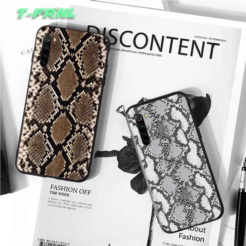 

Snakeskin Print Case Coque Fundas Etui for Xiaomi note max mi 7 8 9se Redmi 7 7a 8 8t 9 10 Pro Lite Cases Cover