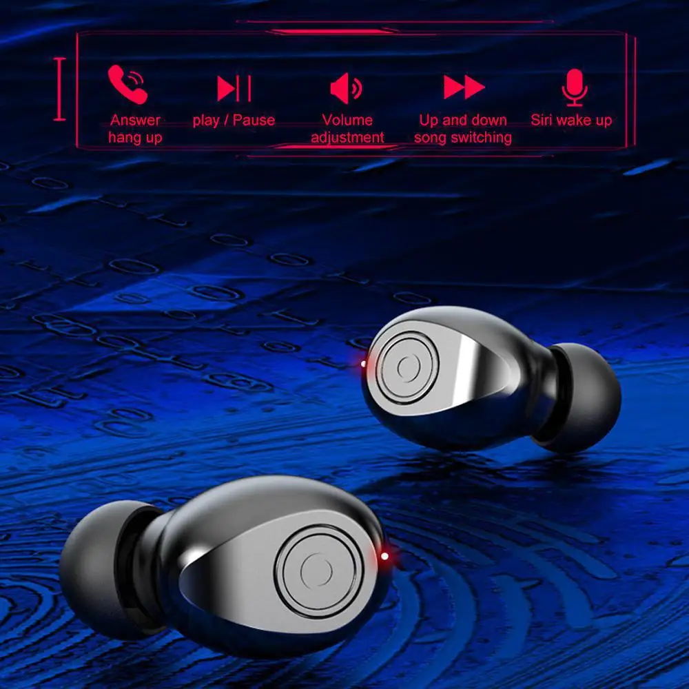 Kawкоричневый F9 Bluetooth 5 0 TWS наушники мини 5D стерео истинные беспроводные