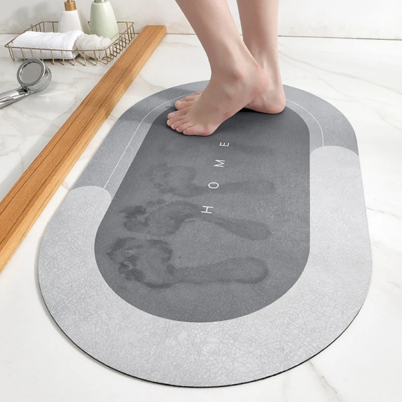 

Super Absorbent Bath Area Mat Soft Slip-Resistant Bath Rug Floor Carpet Doormat Quick Drying Oil-Proof Home Kitchen Cushion