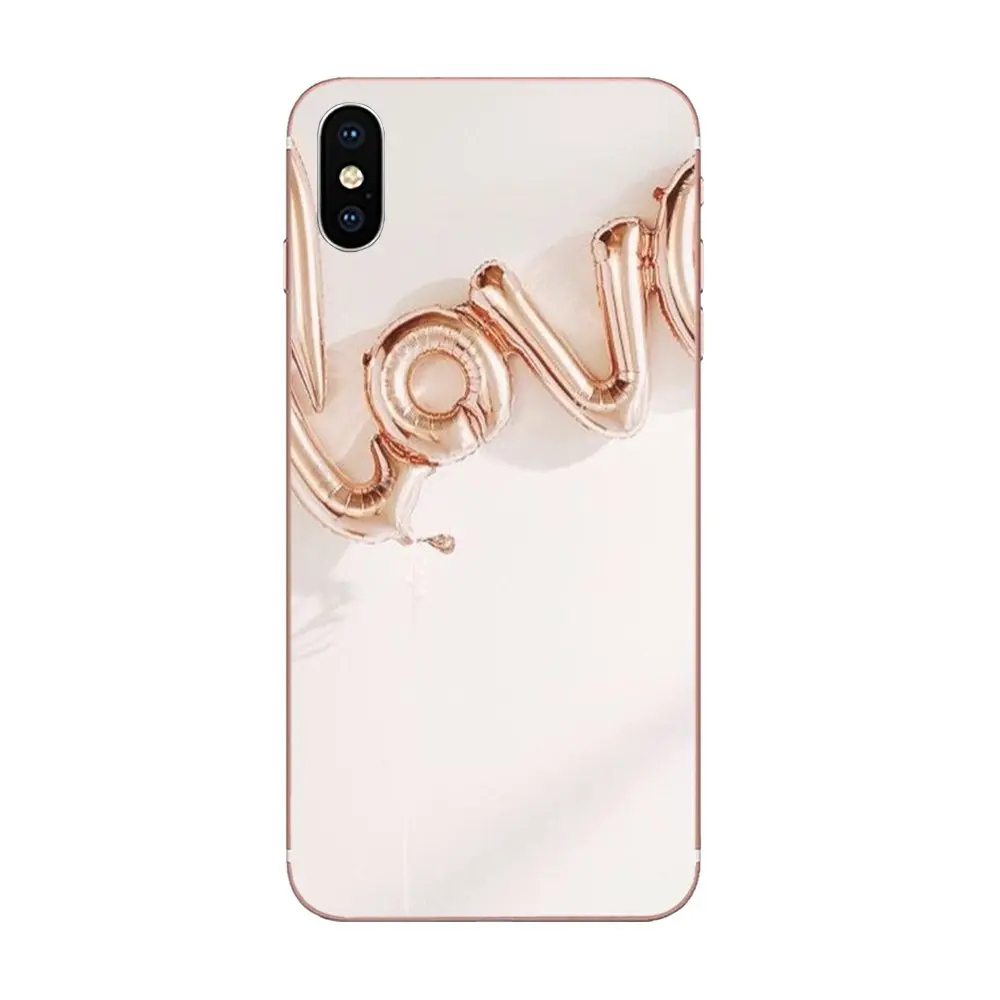 Золотой Розовый Сердце сосны яблоко полосы для apple iPhone 4 4s 5 5C 5S SE 6 6S 7 8 Plus X XS Max XR TPU