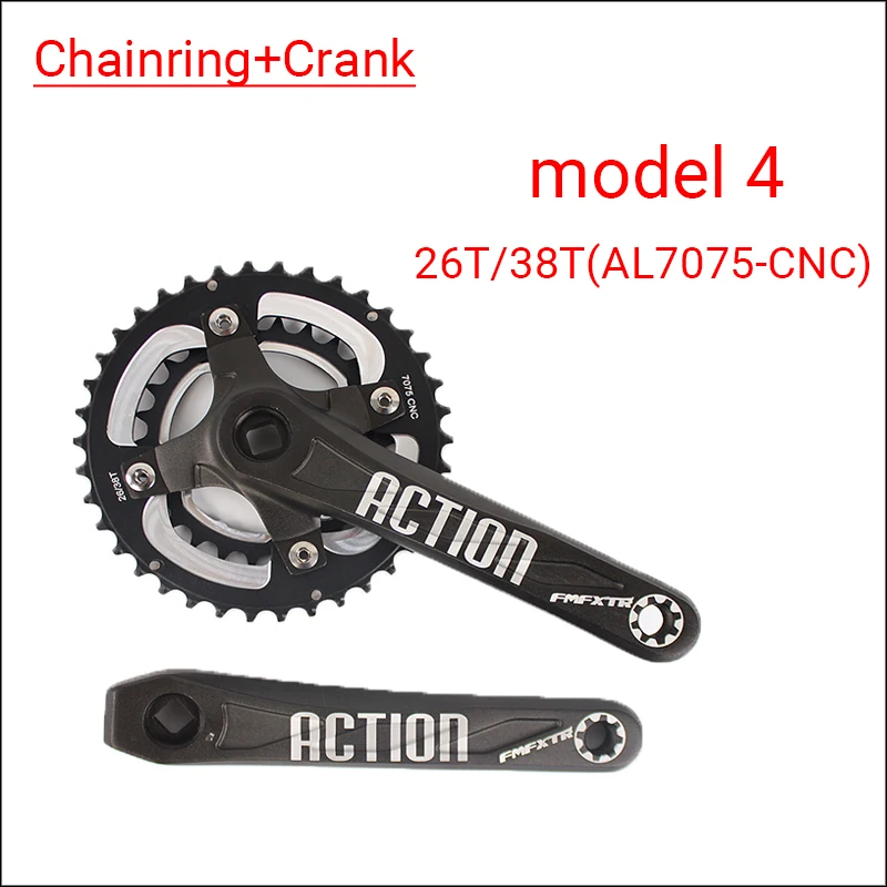 Crank model 4 CNC велосипедный Кривошип IXF BCD104 цепная система для MTB 170 мм горный велосипед 3X10 S/2X10 S/2X11 S кривошипный комплект - Цвет: Crank model 4