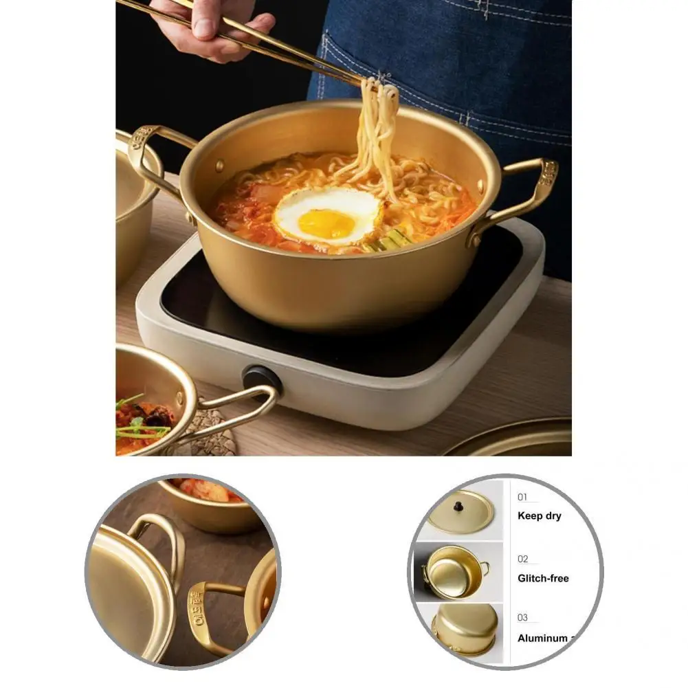 

Good Soup Pot Non-stick Coating Durable Soup Noodle Bowl with Lid Kitchen Gadget Noodle Pot Food Container