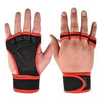 2pcs weight lifting training gloves women men fitness sports body building gymnastics grips gym hand palm protector gloves